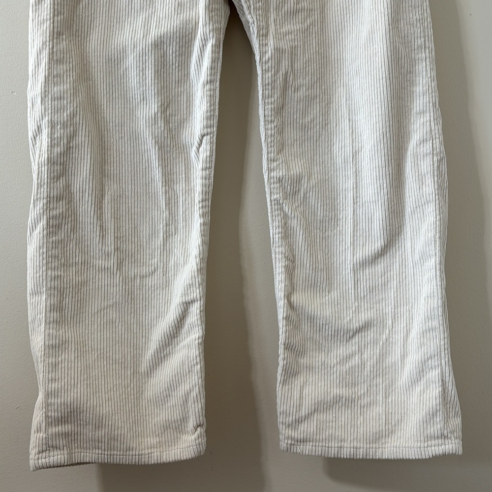 Levi’s Ribcage Straight Ankle High Rise Corduroy Pant Cream Size 28 - Picture 4 of 12